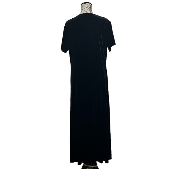 Impressions Women’s Black Velvet Maxi Dress L | Goth Witchy Grunge Vampy Gown - Picture 5 of 9